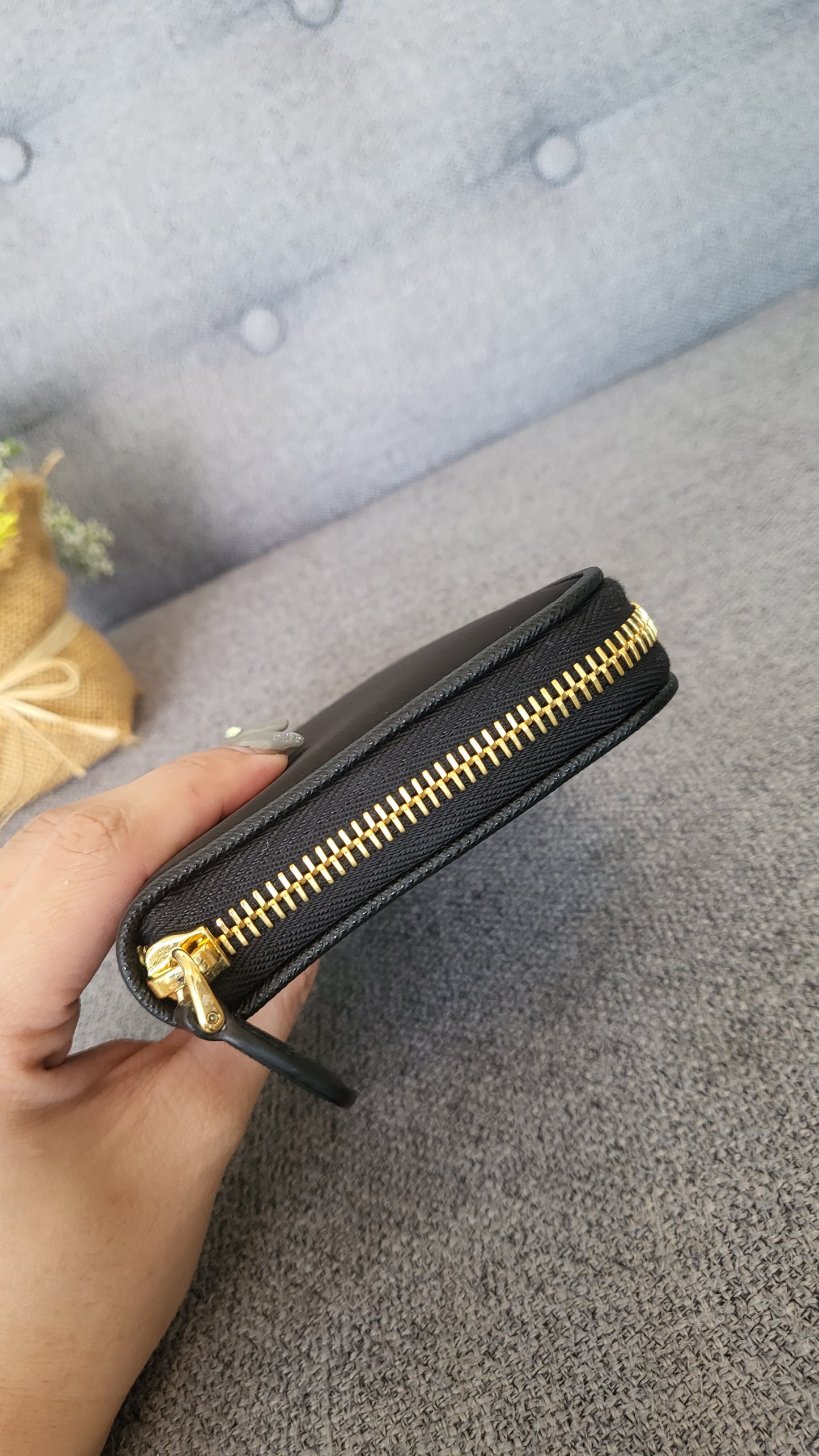 Prada long wallet nylon