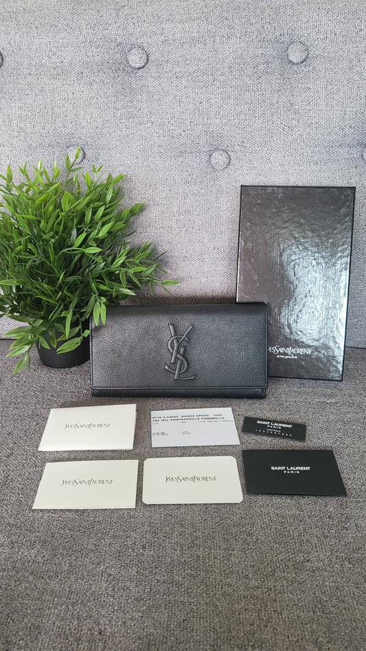 YSL wallet clutch black