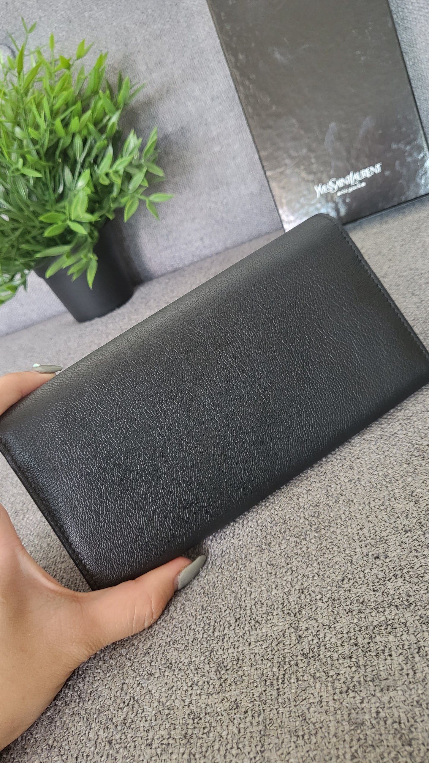 YSL wallet clutch black