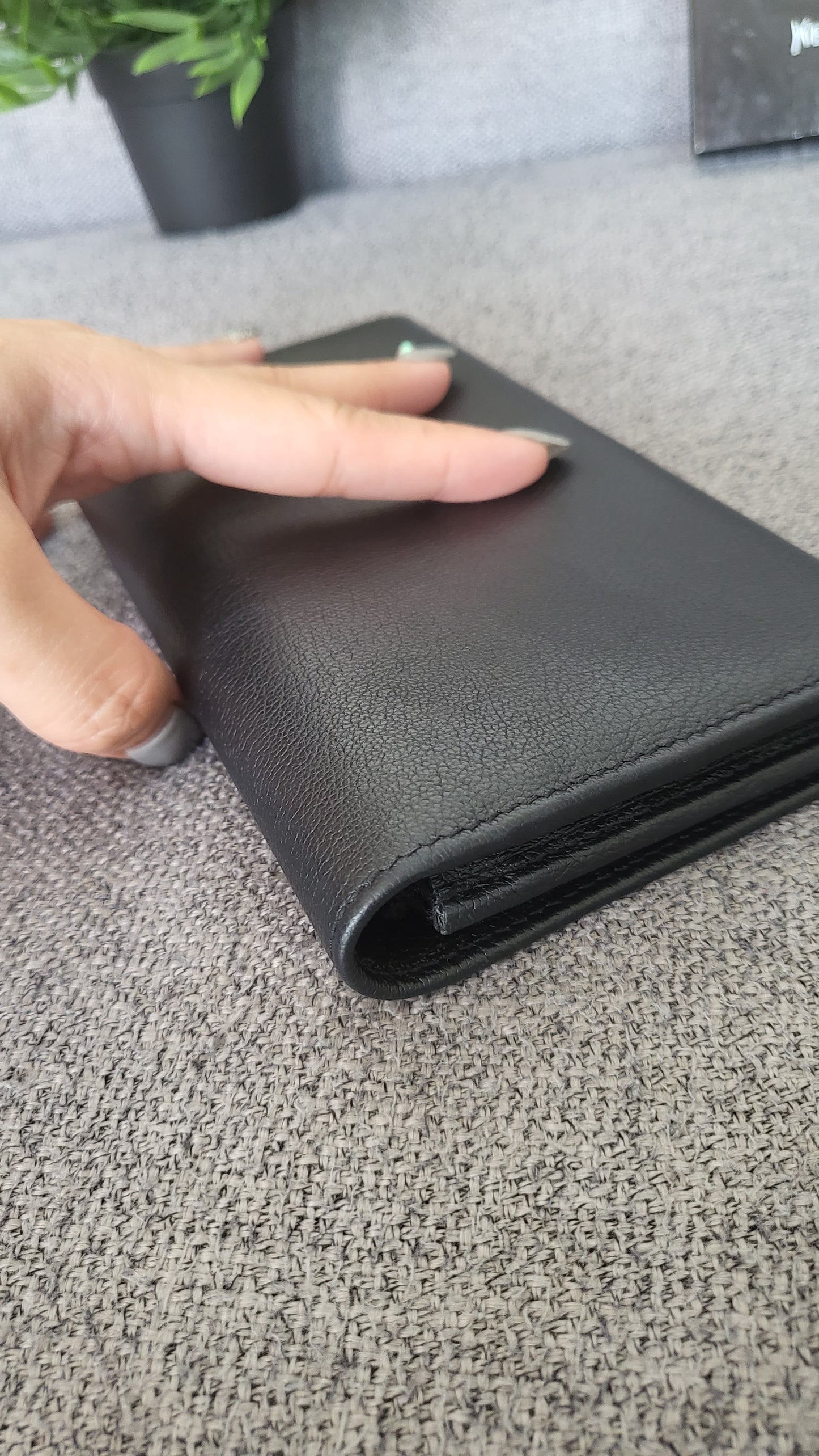 YSL wallet clutch black