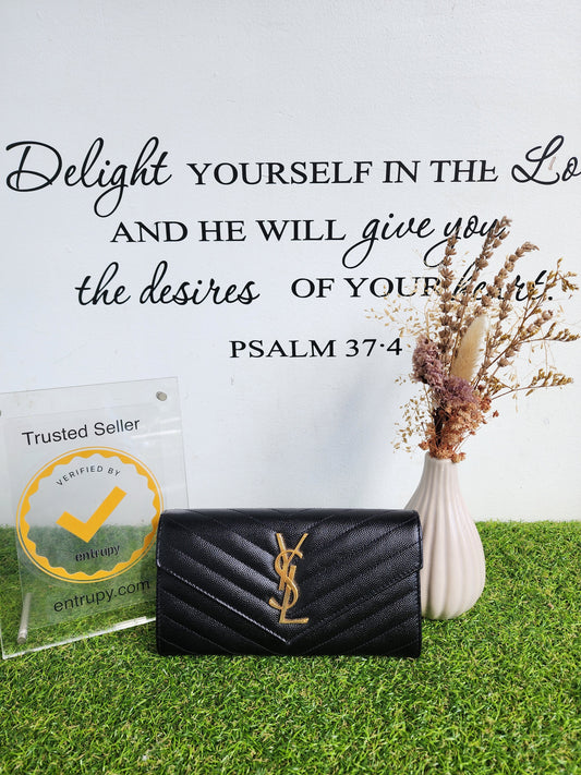 YSL flap wallet