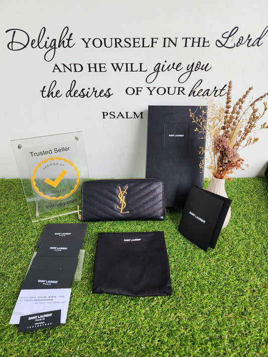 YSL long zippy wallet