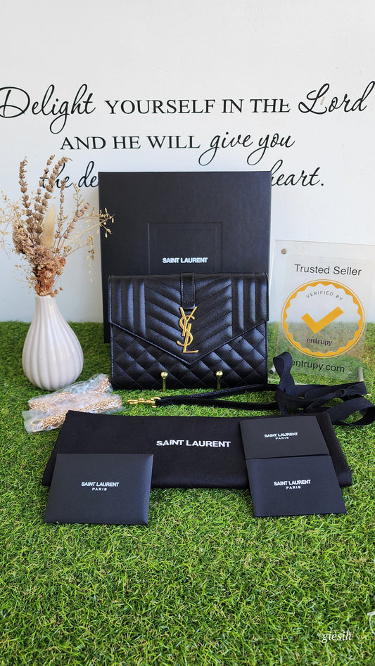 YSL Wristlet Black
