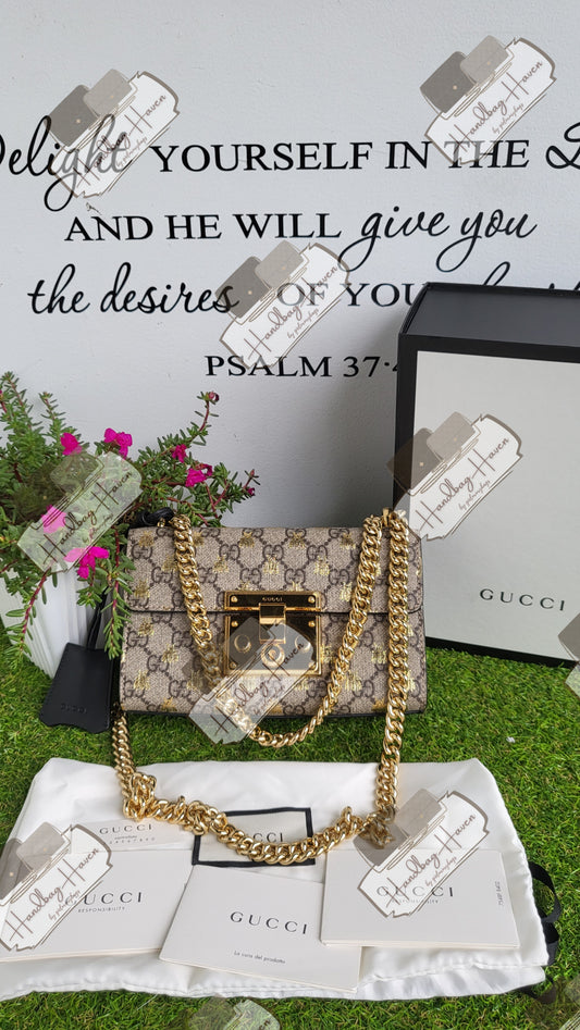 Gucci Padlock flap bee ghw