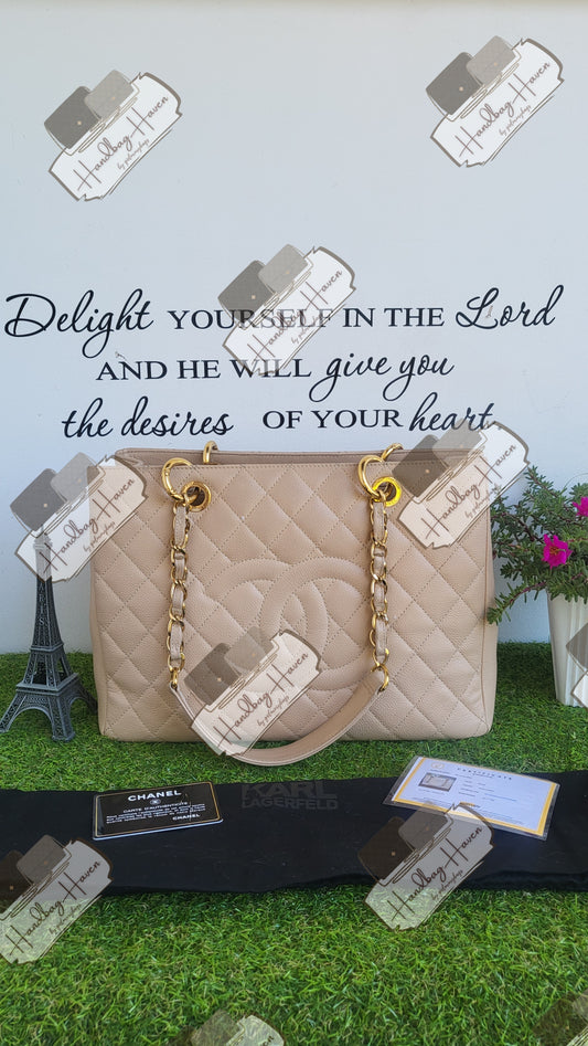 Chanel GST Beige GHW