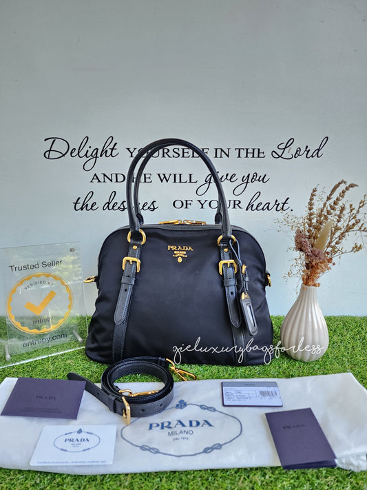 Prada 1bb013 tessuto saffiano 2 way bag