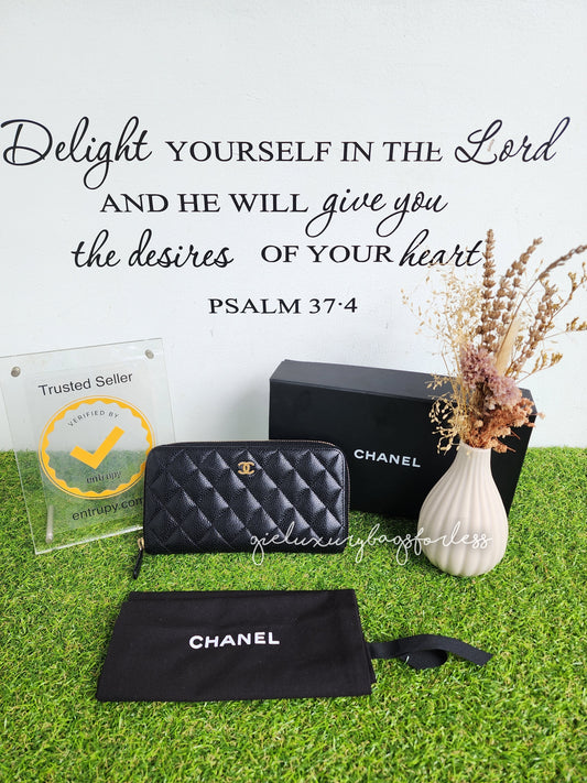 Chanel long zippy wallet