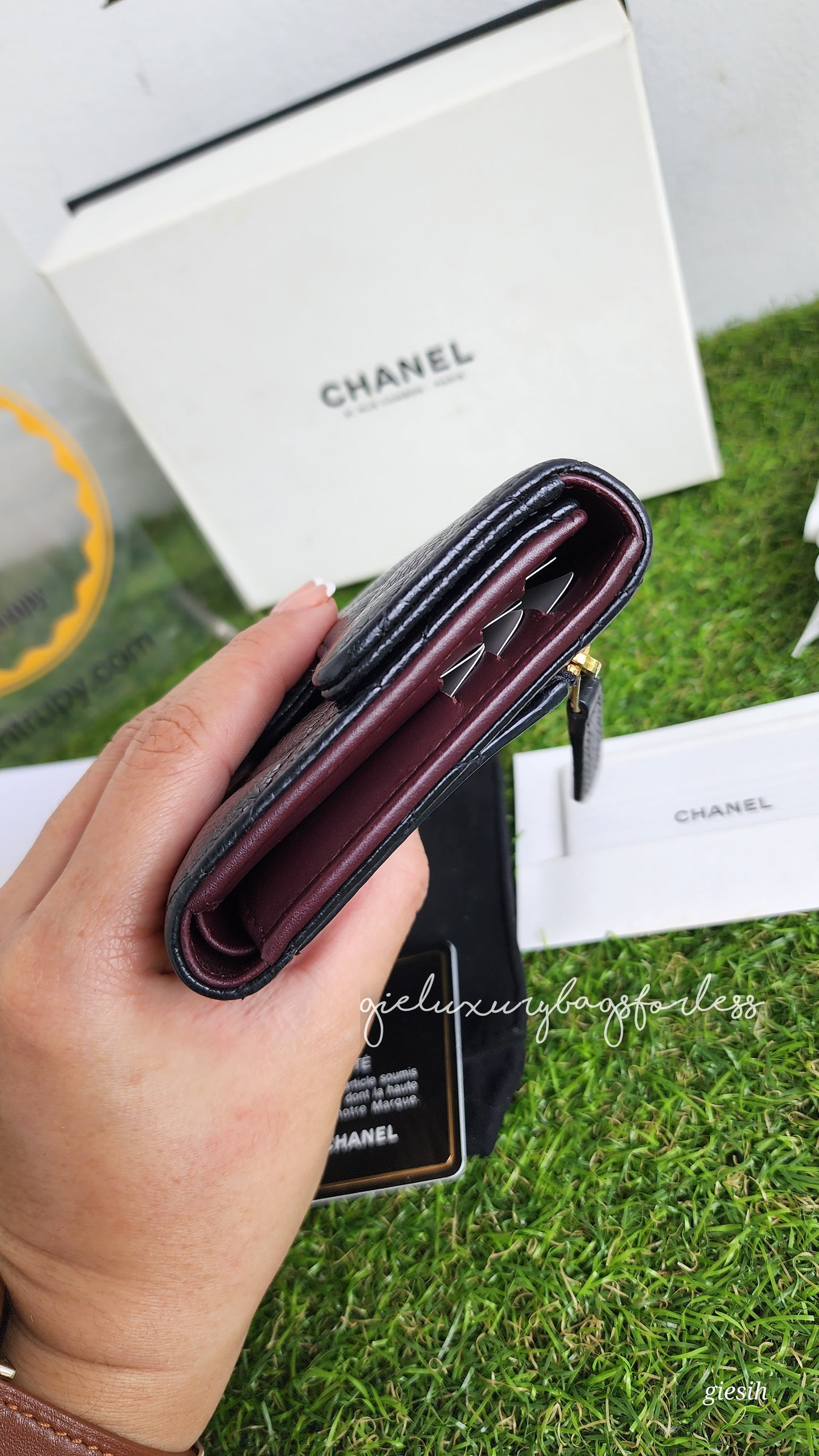 Chanel tri-fold classic wallet